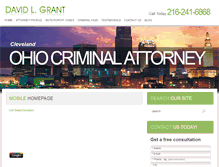 Tablet Screenshot of criminallawyercleveland.com